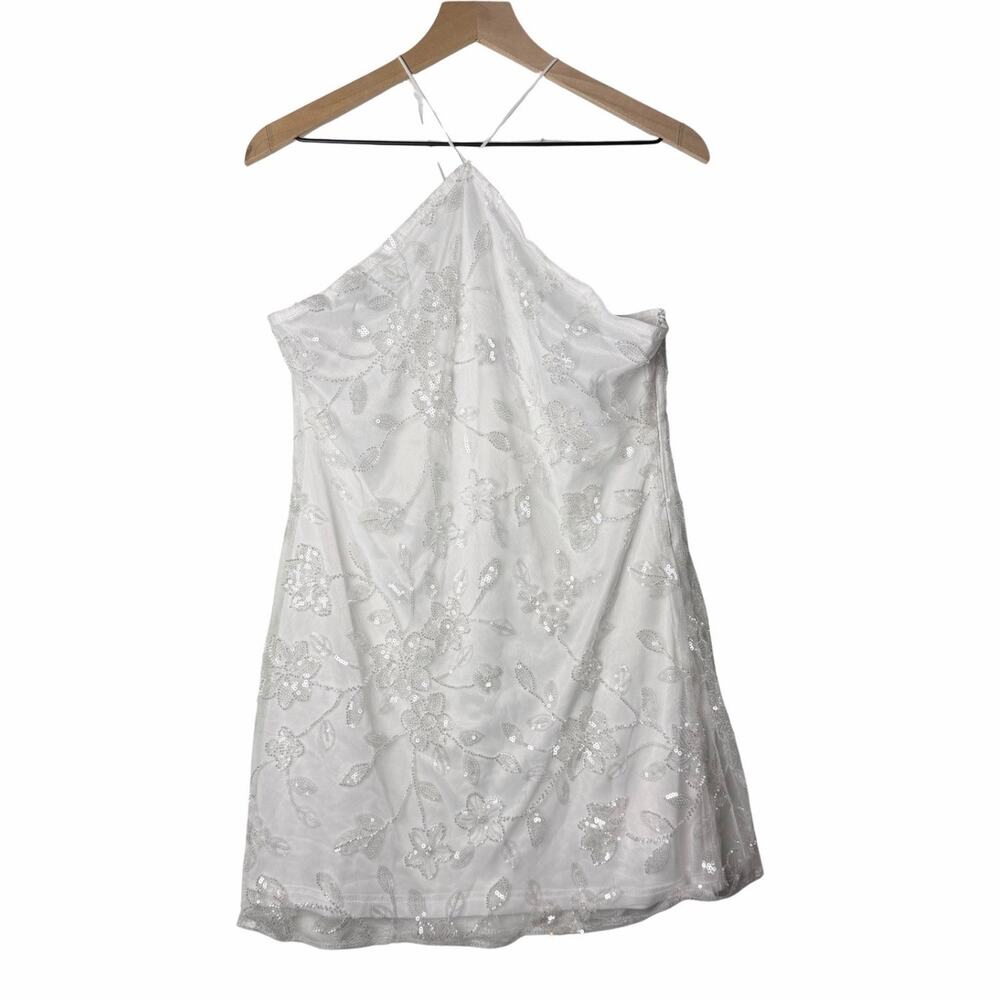 Peppermayo Rumi Beaded Mini Dress White Women's US Size 12